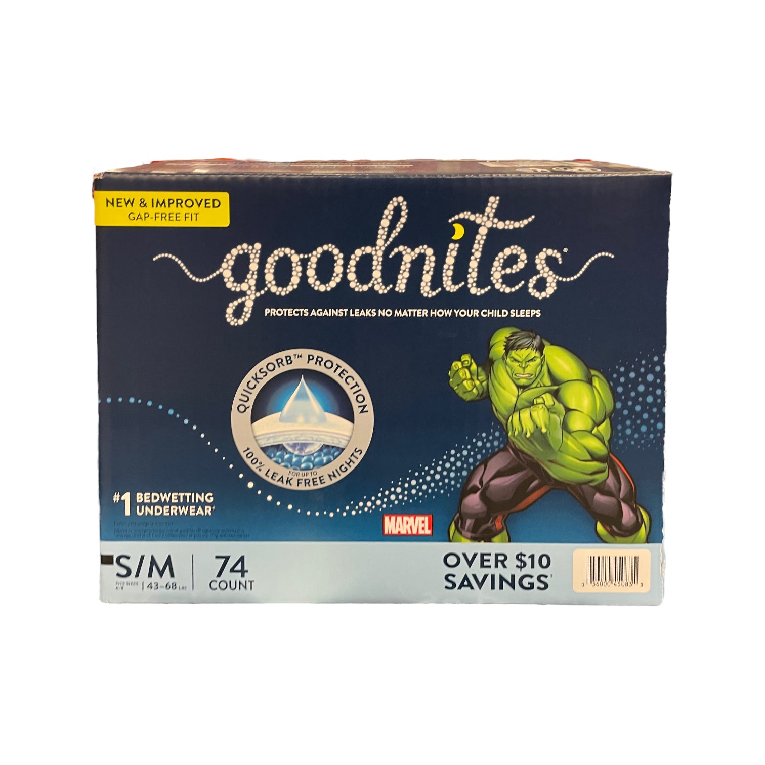 Goodnites Bedwetting Underwear for Boys S/M, 74 Count