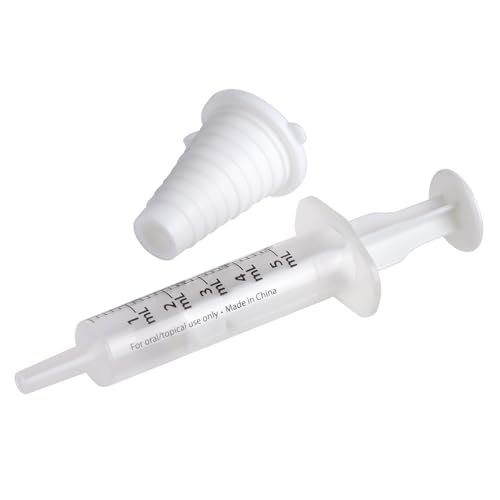 EZY DOSE Kids Baby Oral Syringe & Dispenser Calibrated for Liquid Medicine, Reduce Mess, Easy Way to Orally Administer Medication, 10 mL/2 TSP, Includes Bottle Adapter, Clear, BPA Free