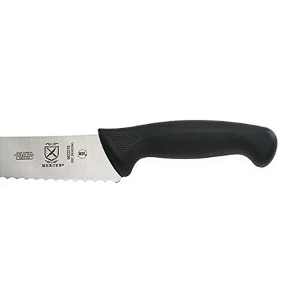 Mercer Culinary M23210 Millennia Black Handle, 10-Inch Wide Wavy Edge, Bread Knife