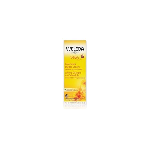 Weleda Baby Calendula Diaper Cream, 2.8 Fluid Ounce, Plant Rich Protection with Calendula, Chamomile, Sweet Almond Oil, Lanolin and Zinc Oxide