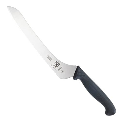 Mercer Culinary M23210 Millennia Black Handle, 10-Inch Wide Wavy Edge, Bread Knife