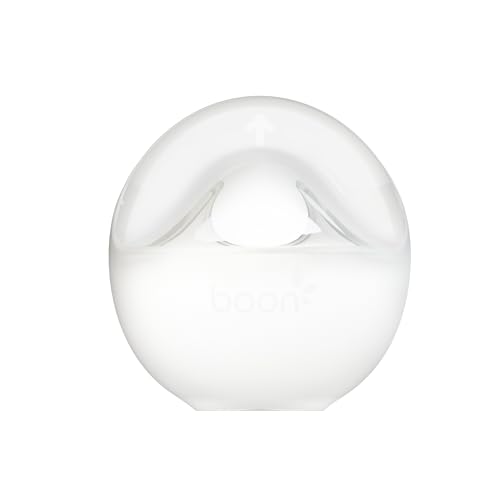 Boon TROVE Silicone Manual Breast Pump - Hands Free Breast Pump - Passive Breast Milk Collector Shell for Newborns - Breastfeeding Essentials - 1 Count