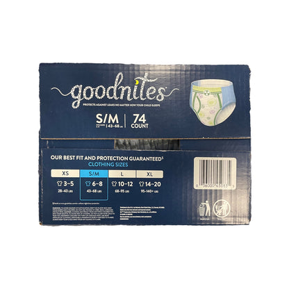 Goodnites Bedwetting Underwear for Boys S/M, 74 Count