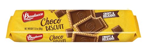 Bauducco Choco Biscuit Cookies - Crispy & Delicious - Delicious Sweet Snack or Dessert - 2.8 oz (Pack of 1)