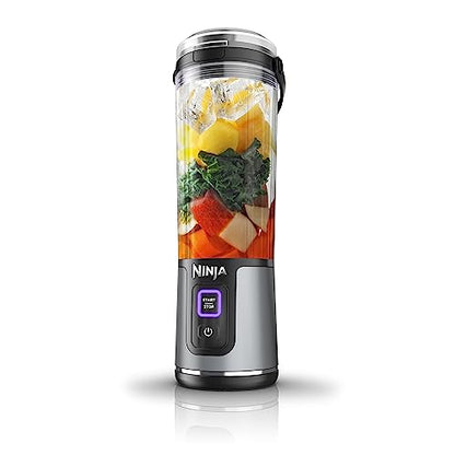 Ninja BC151EM Blast Portable Blender, Cordless, 18oz. Vessel, Personal Blender-for Shakes & Smoothies, BPA Free, Leakproof-Lid & Sip Spout, USB-C Rechargeable, Dishwasher Safe Parts