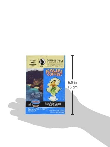 Kauai Coffee Na Pali Coast Dark Roast - Compatible with Keurig Pods K-Cup Brewers (1 Pack of 24 Single-Serve Cups)