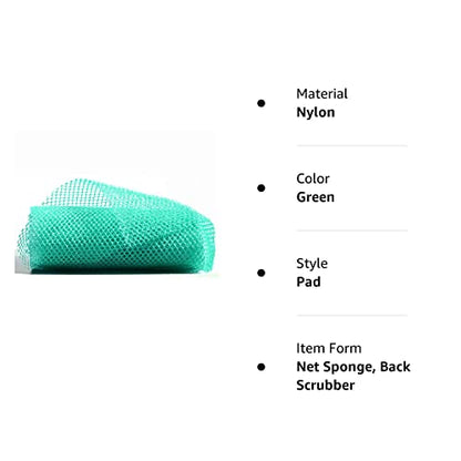 3 Pieces African Bath Sponge African Net Long Net Bath Sponge Exfoliating Shower Body Scrubber Back Scrubber Skin Smoother,Great for Daily Use (Black、Blue、Brown)