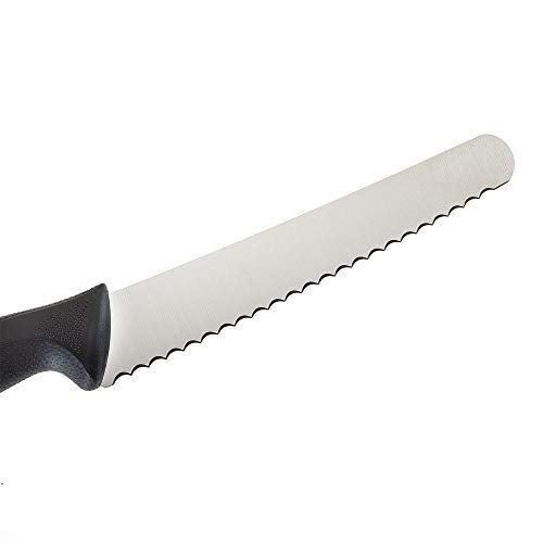 Mercer Culinary M23210 Millennia Black Handle, 10-Inch Wide Wavy Edge, Bread Knife