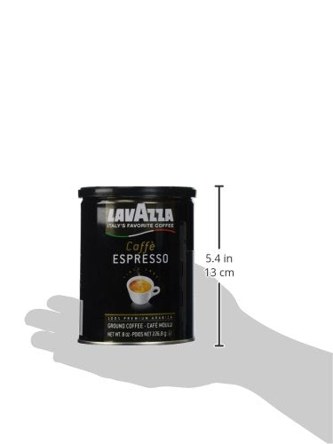 Lavazza Espresso Ground Coffee Blend, Medium Roast, 8-Oz Cans, Pack of 4 (Packaging May Vary) Premium Blend, Value Pack, Non-GMO, 100% Arabica, Rich-bodied