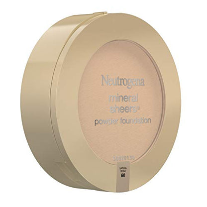 Neutrogena Mineral Sheers Compact Powder Foundation, Lightweight & Oil-Free Mineral Foundation, Fragrance-Free, Nude 40,.34 oz