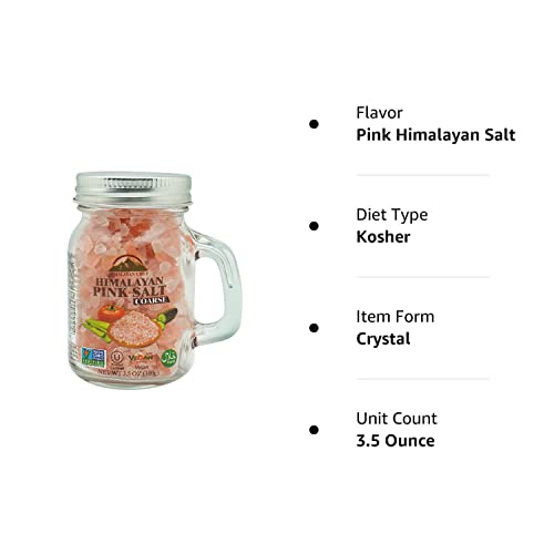 Himalayan Chef Pink Himalayan Salt Coarse Grain, Plastic Jar - 5 lbs. For Refill Grinders