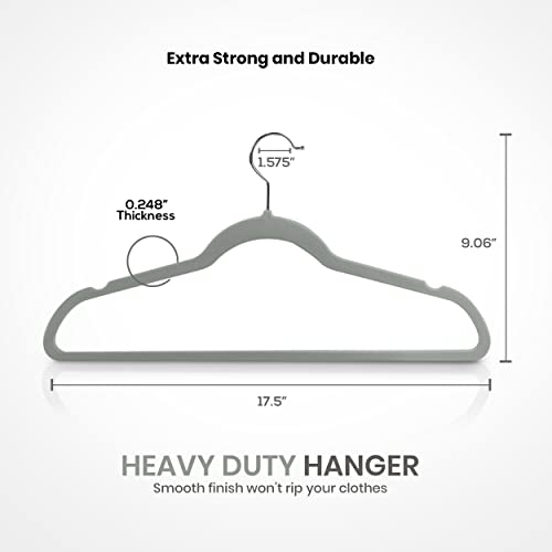 Utopia Home Velvet Hangers 50 Pack - Non-Slip Clothes Hangers - Black Hangers - Suit Hangers with 360 Degree Rotatable Hook - Heavy Duty Coat Hangers - Pants Hangers