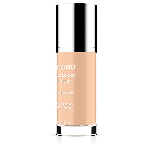 Neutrogena Hydro Boost Hydrating Tint with Hyaluronic Acid, Lightweight Water Gel Formula, Moisturizing, Oil-Free & Non-Comedogenic Liquid Foundation Makeup, 20 Natural Ivory, 1.0 fl. oz