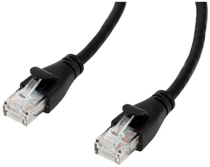 Amazon Basics RJ45 Cat-6 Ethernet Patch Cable, 1Gpbs Transfer Speed, Gold-Plated Connectors, 25 Foot (7.6 Meters), Black