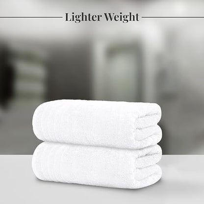 Tens Towels Large Bath Towels, 100% Cotton, 30 x 60 Inches Extra Large Bath Towels, Lighter Weight, Quicker to Dry, Super Absorbent, Perfect Bathroom Towels (Pack of 4)