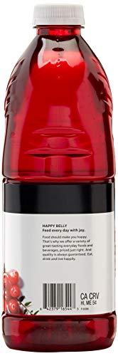 Amazon Brand - Happy Belly Juice Cocktail, Cranberry, Plastic Bottle, 64 fl oz (Pack of 1)