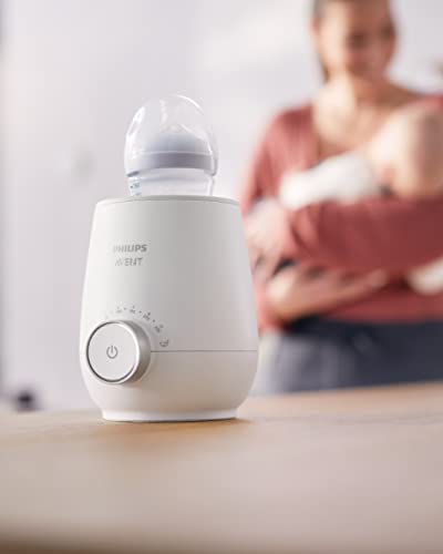 Philips Avent Premium Fast Bottle Warmer, with Smart Temperature Control, Water Bath Technology, Automatic Shut-off, Model SCF358