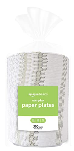 Amazon Basics Everyday Paper Plates, 8 5/8 Inch, Disposable, 100 Count