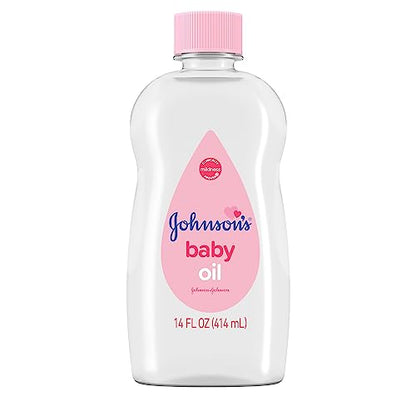 Johnson's Baby Oil, Pure Mineral Oil to Prevent Moisture Loss, Original 3 fl. oz