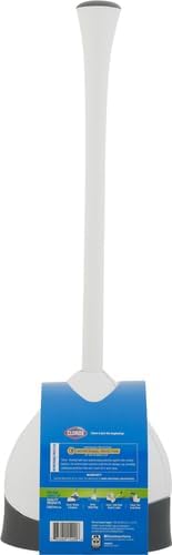 Clorox 620027 Toilet Plunger and Hideaway Caddy Bathroom Combo, 1-Pack, White/Grey