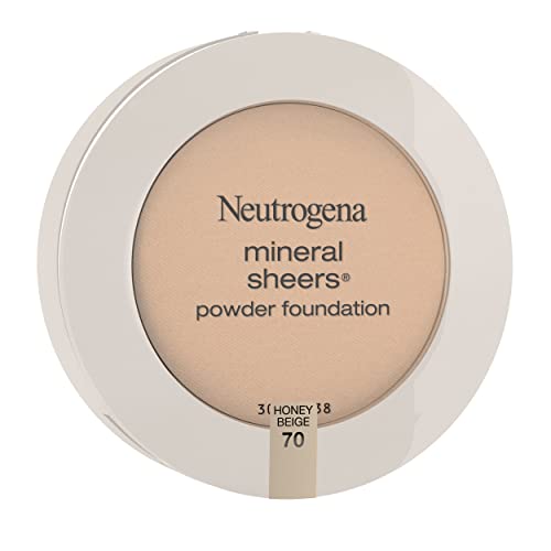 Neutrogena Mineral Sheers Compact Powder Foundation, Lightweight & Oil-Free Mineral Foundation, Fragrance-Free, Nude 40,.34 oz