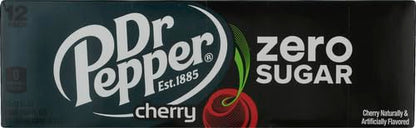 Dr Pepper Zero Strawberries and Cream Soda, 12 fl oz cans, 12 Pack