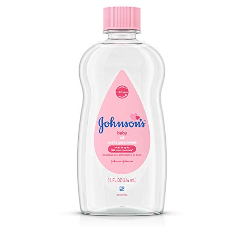 Johnson's Baby Oil, Pure Mineral Oil to Prevent Moisture Loss, Original 3 fl. oz