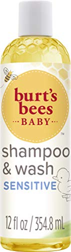 Burt's Bees Baby Shampoo and Wash, Original, Tear Free, Pediatrician Tested, 98.7% Natural Origin, 21 Fluid Ounces