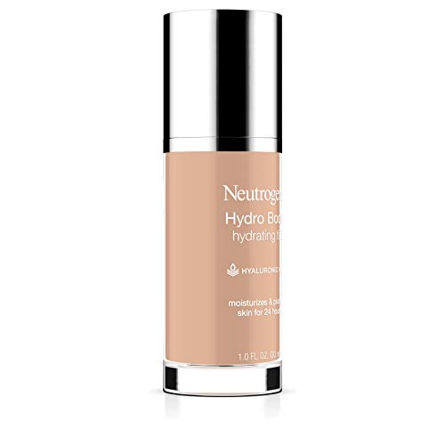 Neutrogena Hydro Boost Hydrating Tint with Hyaluronic Acid, Lightweight Water Gel Formula, Moisturizing, Oil-Free & Non-Comedogenic Liquid Foundation Makeup, 20 Natural Ivory, 1.0 fl. oz