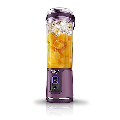 Ninja BC151EM Blast Portable Blender, Cordless, 18oz. Vessel, Personal Blender-for Shakes & Smoothies, BPA Free, Leakproof-Lid & Sip Spout, USB-C Rechargeable, Dishwasher Safe Parts