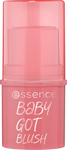 essence | Baby Got Blush | Easy to Apply & Blend Pigmented Cream Blush Stick | Vegan & Cruelty Free | Free From Gluten, Parabens, & Microplastic Particles (20 | Peaches & Cream)