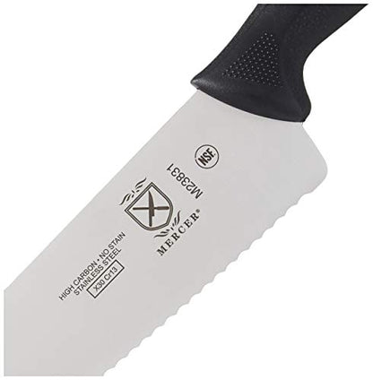 Mercer Culinary M23210 Millennia Black Handle, 10-Inch Wide Wavy Edge, Bread Knife