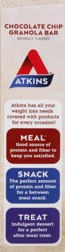 Atkins Endulge Caramel Nut Chew Bar, Dessert Favorite, 1g Sugar, Good Source of Fiber, Low Sugar, 10 Count