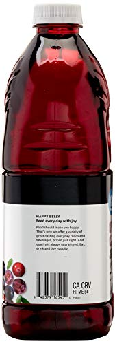 Amazon Brand - Happy Belly Juice Cocktail, Cranberry, Plastic Bottle, 64 fl oz (Pack of 1)