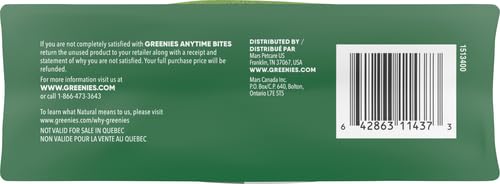 Greenies Anytime Bites Dog Treats, Blueberry Flavor, 10.3 oz. Bag