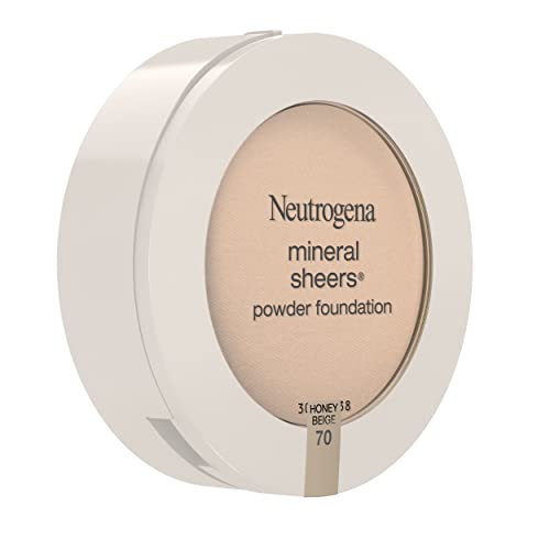 Neutrogena Mineral Sheers Compact Powder Foundation, Lightweight & Oil-Free Mineral Foundation, Fragrance-Free, Nude 40,.34 oz