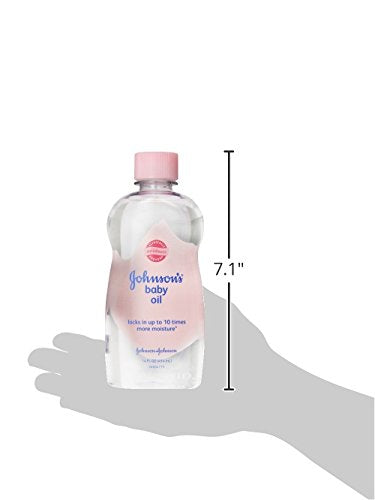 Johnson's Baby Oil, Pure Mineral Oil to Prevent Moisture Loss, Original 3 fl. oz