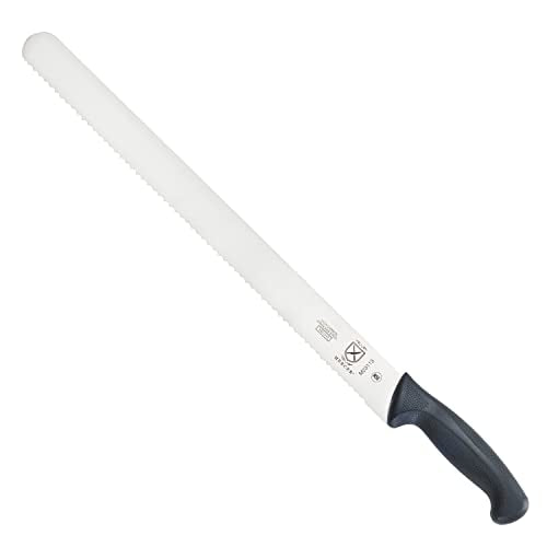 Mercer Culinary M23210 Millennia Black Handle, 10-Inch Wide Wavy Edge, Bread Knife