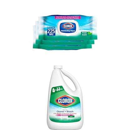 Clorox Disinfecting Wipes, Bleach Free Cleaning Wipes, Household Essentials, Fresh Scent, Moisture Seal Lid, 75 Wipes, Pack of 3 (New Packaging)