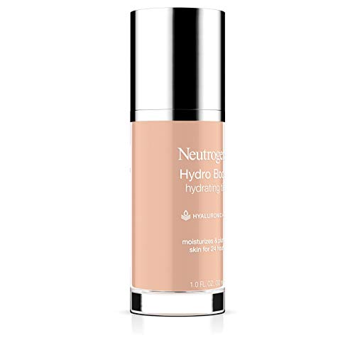 Neutrogena Hydro Boost Hydrating Tint with Hyaluronic Acid, Lightweight Water Gel Formula, Moisturizing, Oil-Free & Non-Comedogenic Liquid Foundation Makeup, 20 Natural Ivory, 1.0 fl. oz