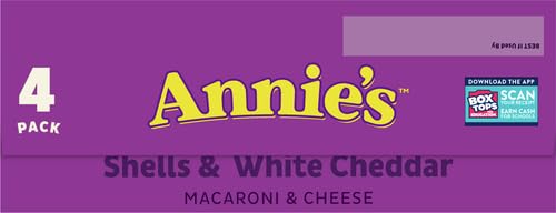 Annie's White Cheddar Shells Macaroni and Cheese with Organic Pasta, 6 oz (Pack of 12)