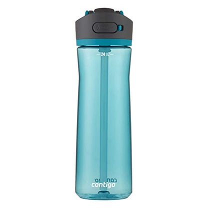 Contigo Ashland 2.0 Water Bottle with AUTOSPOUT Lid | Tritan Water Bottle, 24oz., 3 Pack, Juniper & Sake & Bubble Tea