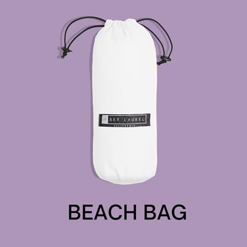 BAY LAUREL Turkish Beach Towel with Travel Bag 39 x 71 Quick Dry Sand Free Lightweight Large Oversized Towels Light