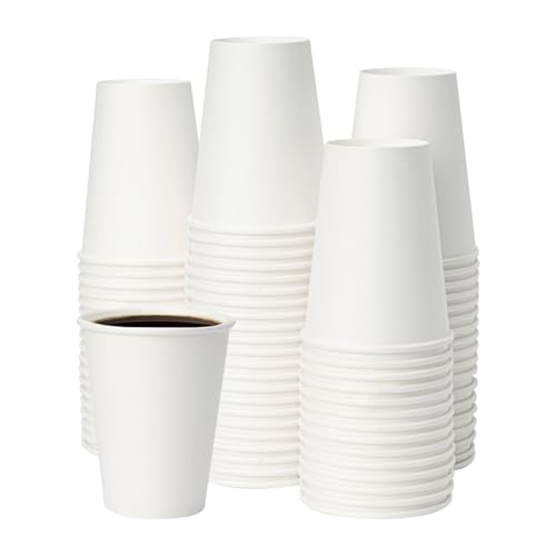 [100 Pack] 3 oz Bathroom Paper Cups, Disposable Paper Cups, Mouthwash Cups, Paper Coffee Cups, Ideal for Bathroom