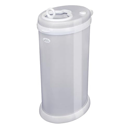 Ubbi Steel Diaper Pail, Odor Locking, No Special Bag Required, Award-Winning, Registry Must-Have, White