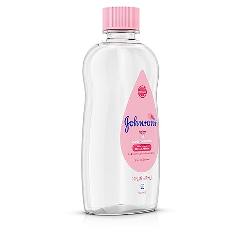 Johnson's Baby Oil, Pure Mineral Oil to Prevent Moisture Loss, Original 3 fl. oz