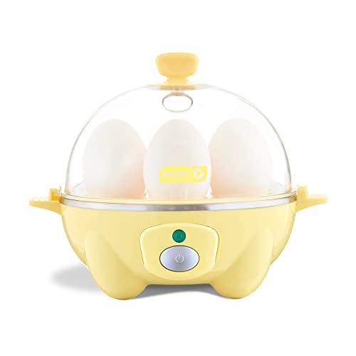 DASH Rapid Egg Cooker: 6 Egg Capacity Electric Egg Cooker for Hard Boiled Eggs, Poached Eggs, Scrambled Eggs, or Omelets with Auto Shut Off Feature - Aqua, 5.5 Inch (DEC005AQ)