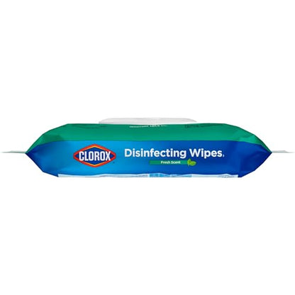 Clorox Disinfecting Wipes, Bleach Free Cleaning Wipes, Household Essentials, Fresh Scent, Moisture Seal Lid, 75 Wipes, Pack of 3 (New Packaging)