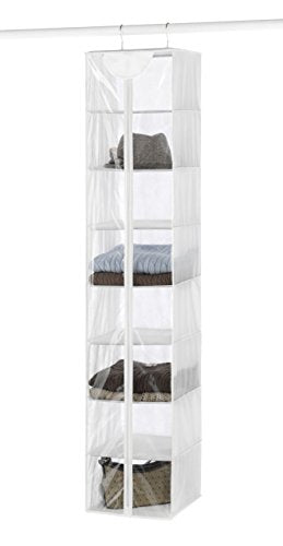 Whitmor 5 Section Closet Organizer - Hanging Shelves with Sturdy Metal Frame