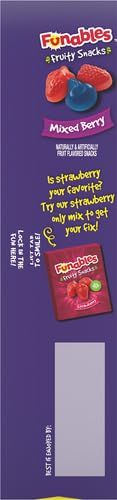 Funables Fruity Snacks, Mixed Berry, Flavored Snacks, Back to School Snack for Lunch, 32 oz 40 ct